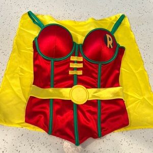 Robin Halloween corset with detachable cape
